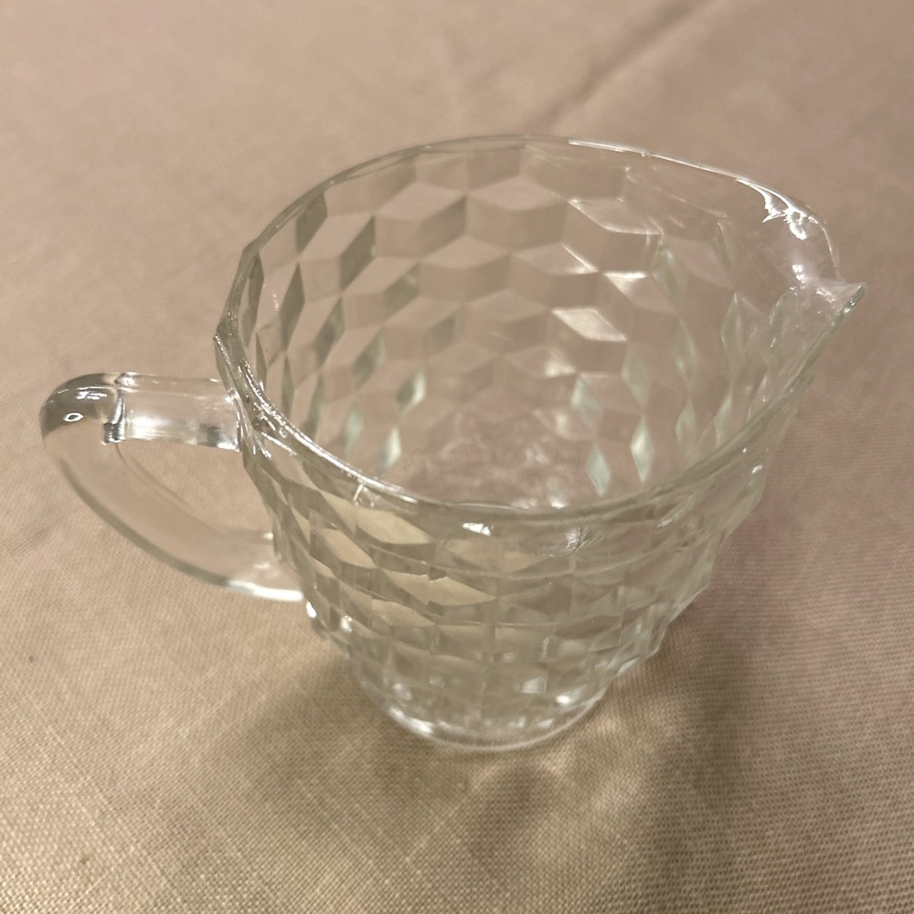 Glass milk cup vintage